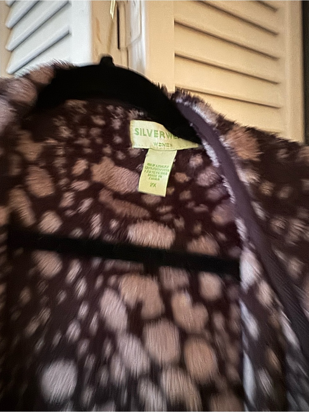 Silver Jeans Brown and Cream Spotted Teddy Jacket